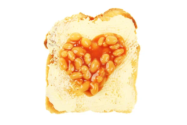 Pečené fazole srdce — Stock fotografie