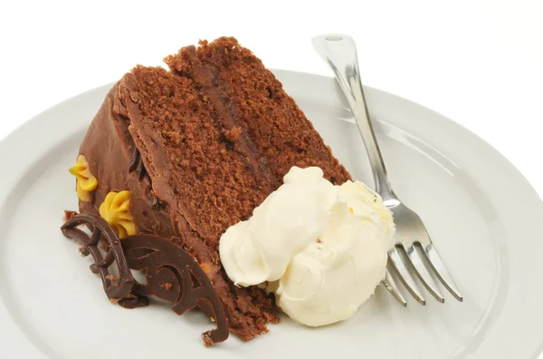 Cake and cream — Stock Photo, Image