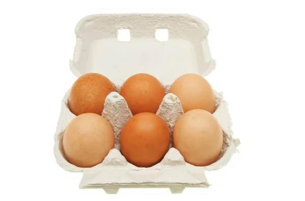 Eggs in a carton — Stock Photo, Image