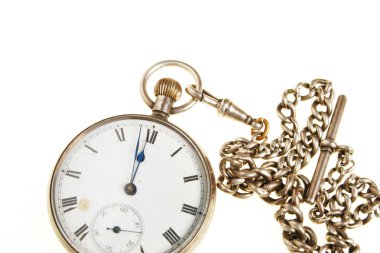 antika köstekli saati ve zincir