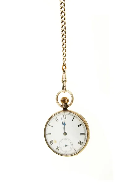 Relógio de bolso pendurado em uma corrente — Fotografia de Stock
