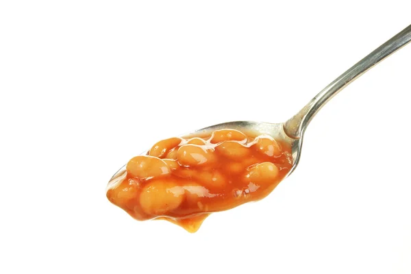 Beans in spoon — Stock Photo, Image