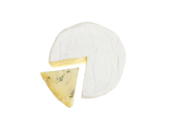 斯蒂尔顿奶酪和法国布里乳酪 — 图库照片