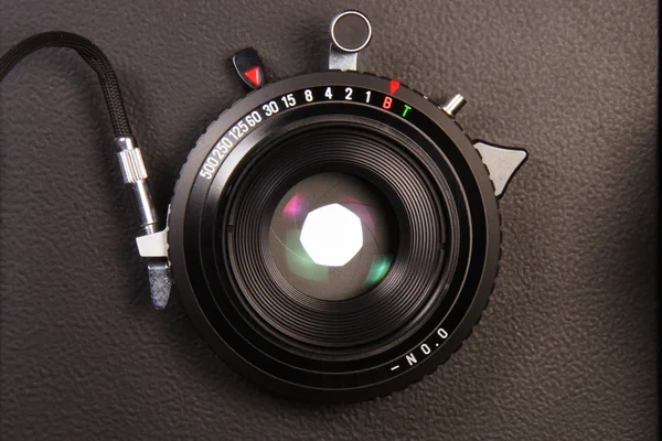 Large format camera lens — Stock Photo, Image