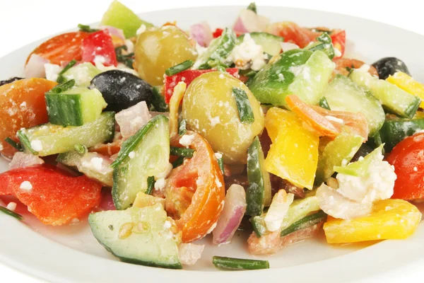 Salada grega close up — Fotografia de Stock