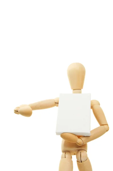 Manikin with canvas — Stock Photo, Image