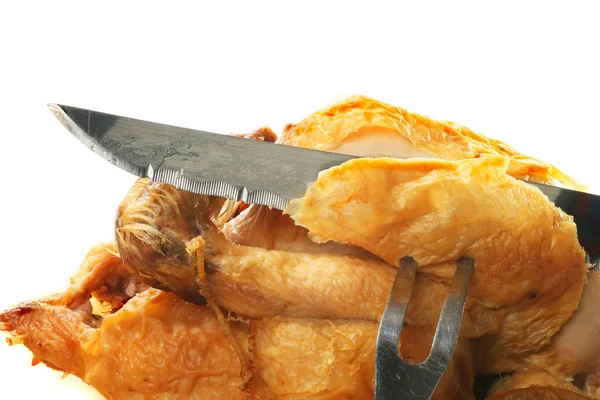 Carving chicken — Stock Photo, Image