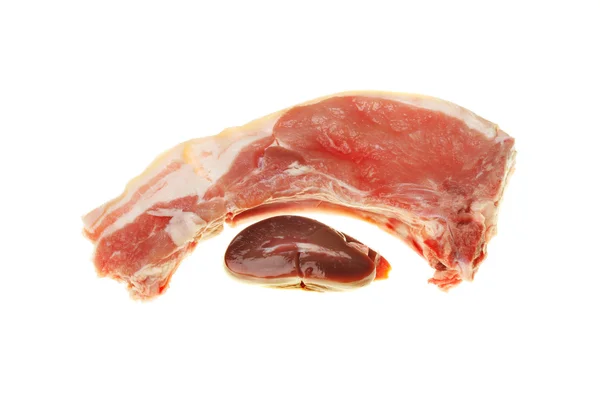 Chuleta de cerdo y riñón —  Fotos de Stock