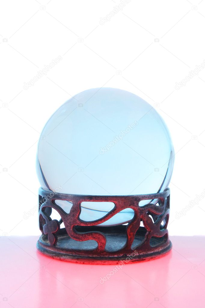 Crystal ball red and blue