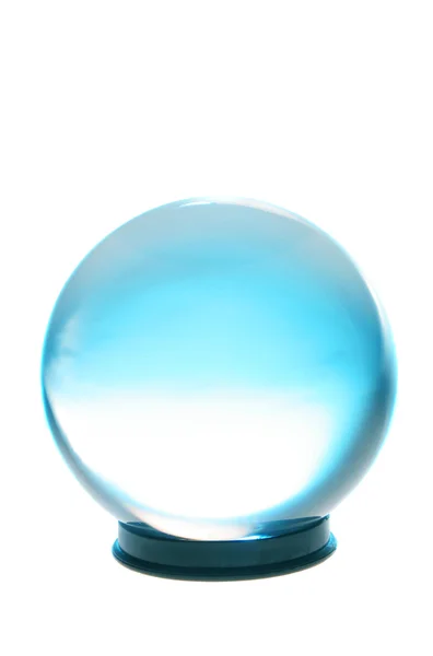 Bola de cristal turquesa e luz branca — Fotografia de Stock