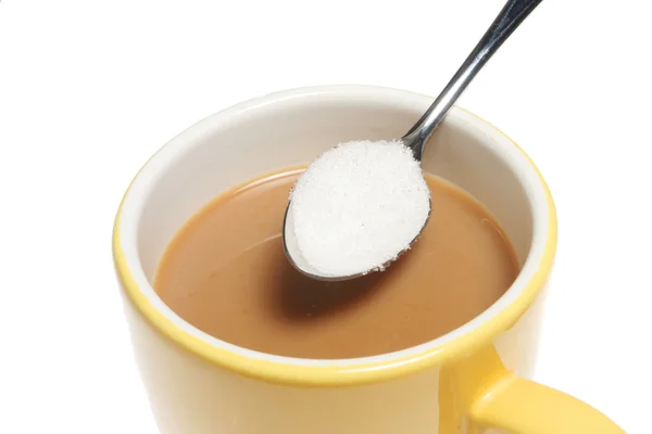 Coffee and spoon closeup — Stock Photo, Image