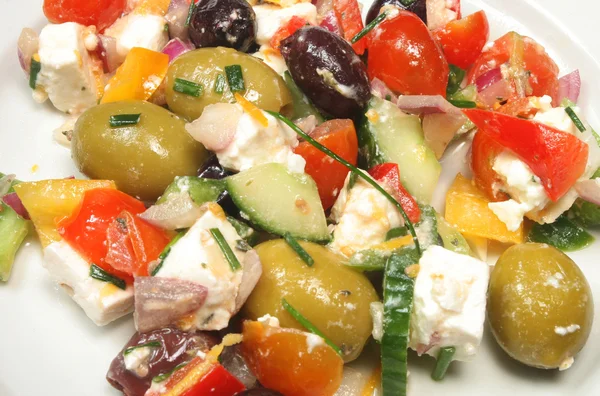 Großaufnahme griechischer Salat — Stockfoto