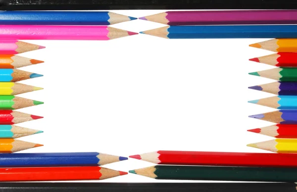 Moldura retangular a lápis — Fotografia de Stock
