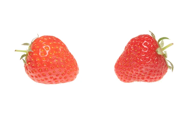 Två jordgubbar — Stockfoto
