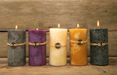 Five feng Shui candles