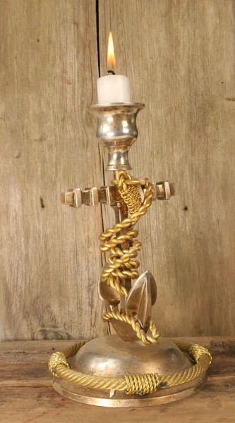 Anchor candlestick — Stock Photo, Image