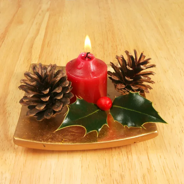 Christmas candle — Stock Photo, Image