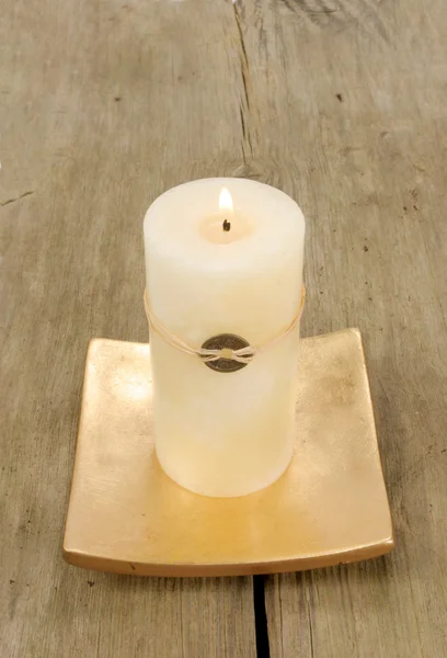 Pale Feng Shui candle — Stock Photo, Image