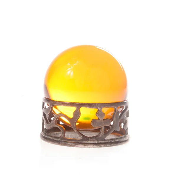 Bola de cristal amarelo — Fotografia de Stock