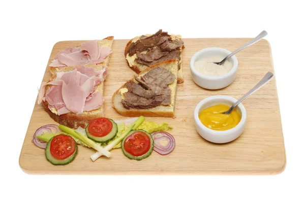 Open sandwiches — Stock Photo, Image