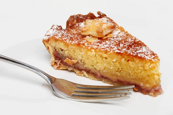 Torta e garfo de Bakewell — Fotografia de Stock