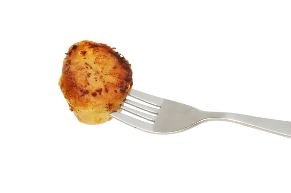 Aardappel op vork — Stockfoto