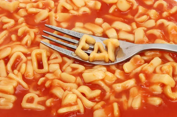 Espaguete alfabeto — Fotografia de Stock