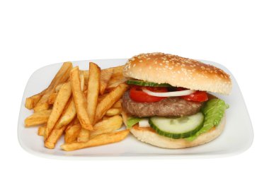 hamburger ve patates kızartması