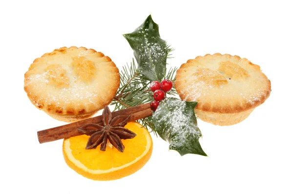 Torte tritate e Holly — Foto Stock