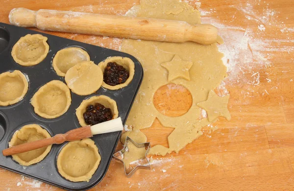 Hackfleischkuchen zubereiten — Stockfoto