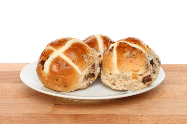 Hot cross broodjes — Stockfoto