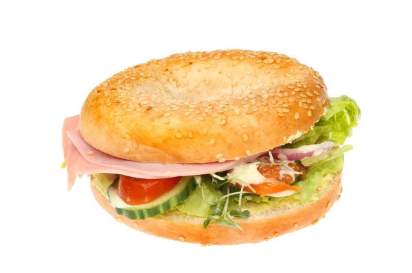 Ham salade bagel — Stockfoto