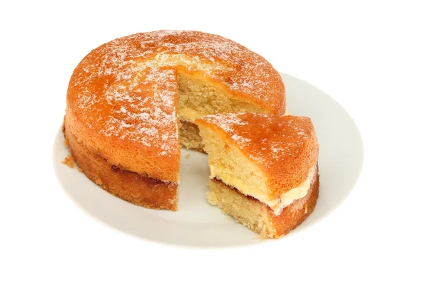 维多利亚海绵蛋糕 — 图库照片
