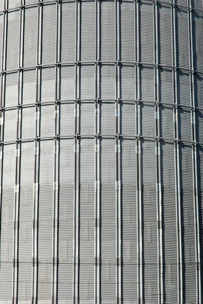 Silo wall metal sheet texture background. Agricultural silo or warehouse building exterior container storage concept image
