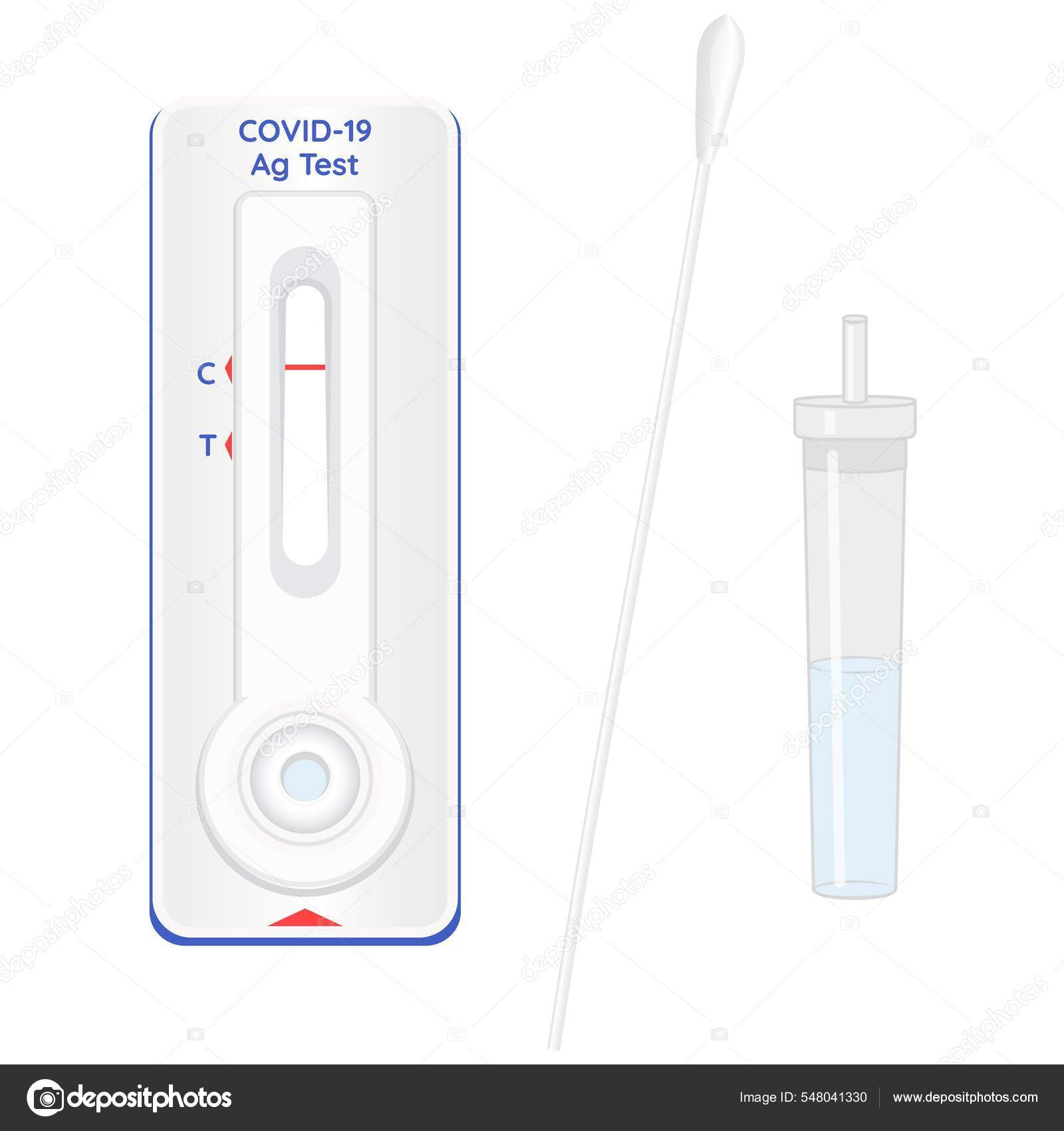 Test D'antigène Rapide Covid L'échantillon D'échange Coronavirus Dans