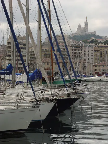 Alter hafen in marseille tag — Stockfoto