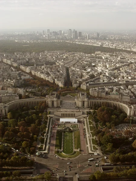 Letecký pohled na Paříž — Stock fotografie