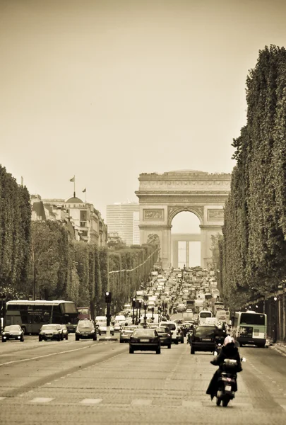 Париж Париж - Тріумфальну арку — стокове фото