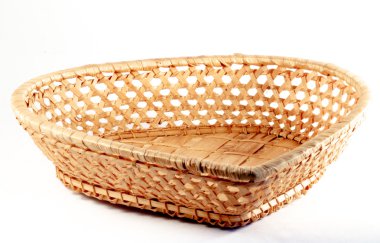 üçgen sepet beyaz bir arka plan üzerinde izole