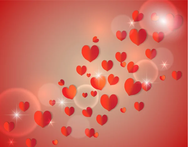 Valentine's day background with hearts — Stock Vector