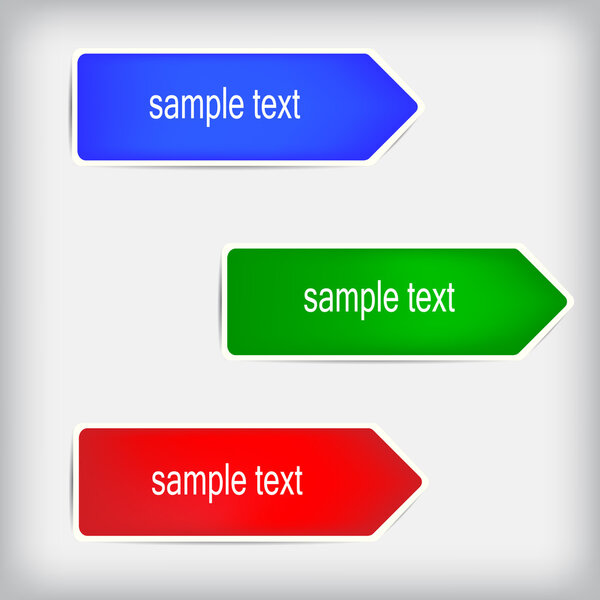 Multi-colored arrows with space for text.