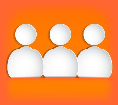 Kağıt cebinde insan figürleri