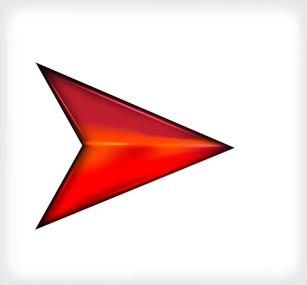 Red short arrow — Stock Vector