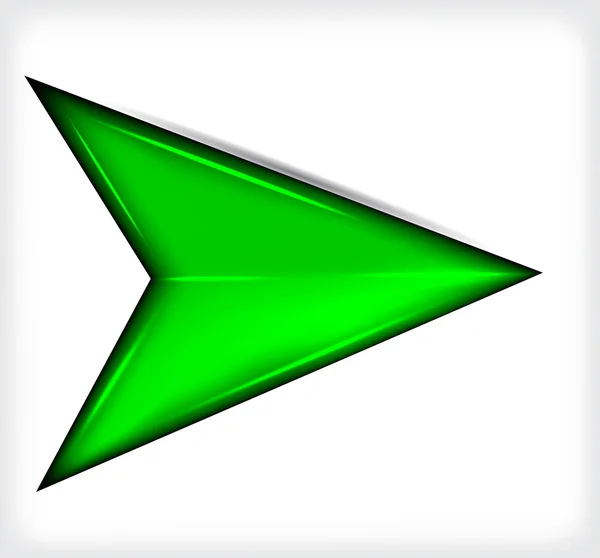 Green short arrow — Stock Vector