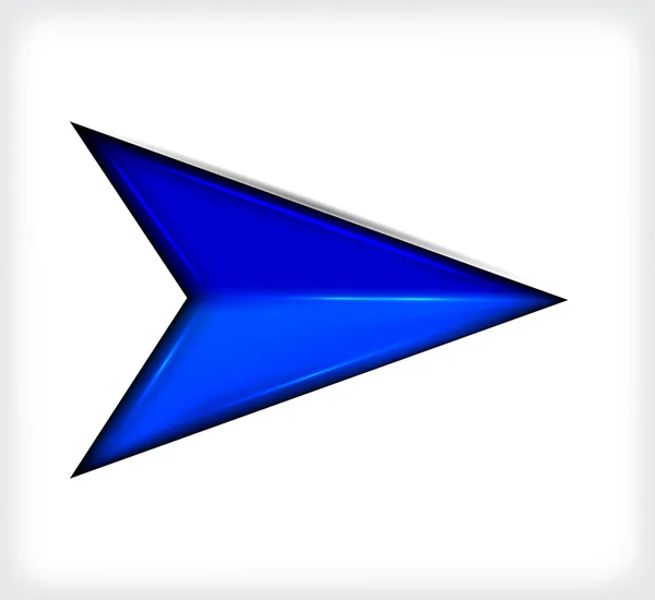 Blue short arrow — Stock Vector