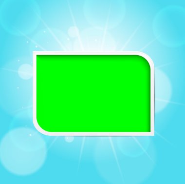 Yeşil kare. Yaz arka plan. 