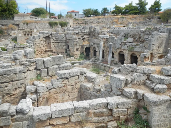 Oude Griekse stad ruïnes — Stockfoto