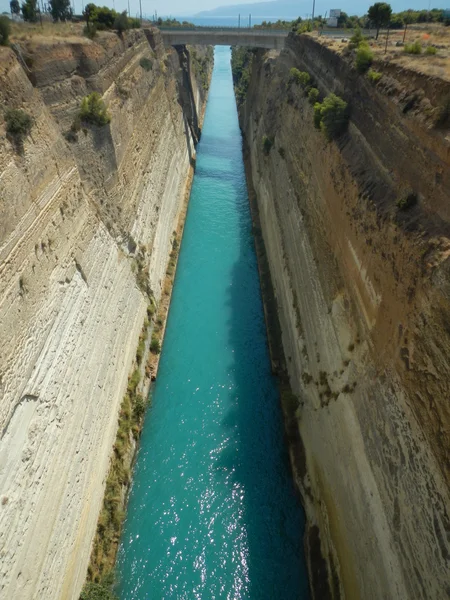 Corinth Canal in the Afternoon — Stock Photo, Image