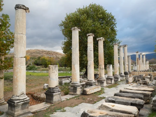 Colonnes géantes dans Aphrodisia — Photo