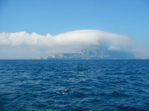 Mystic Clouds Enshroud the Peninsula of Gibraltar — Stock Photo, Image